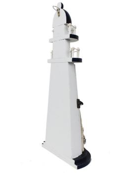 Deko-Leuchtturm Holz Fischernetz Schiff Regal Maritime hinstellen/aufhängen